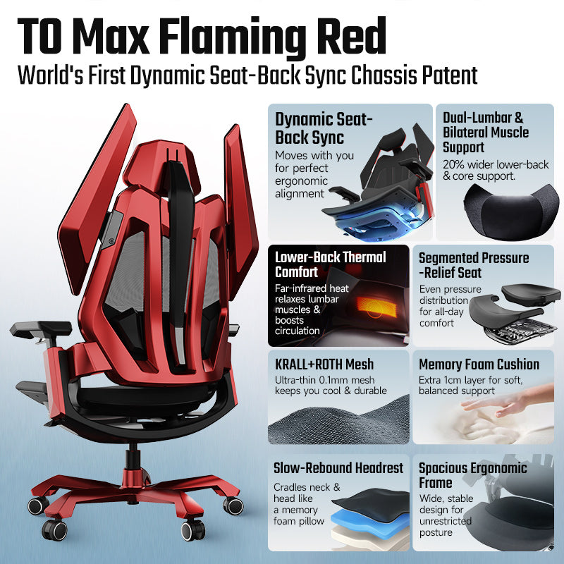 Ergonomic Gaming Chair TGIF T0 | Lasting Comfort for Longtime Sitting