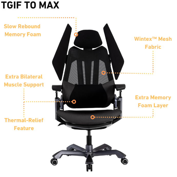 TGIF T0-Ergonomic Gaming Chair -GAMING CHAIR REDEFINED